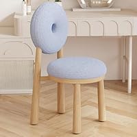 【Hanari 】ファブリックシートラムウールチェア Amazon｜ファームハウス木製ダイニングチェア、ドーナツ型の